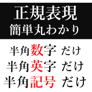 【正規表現】記号のみや半角英数記号のみ（初心者向け解説）